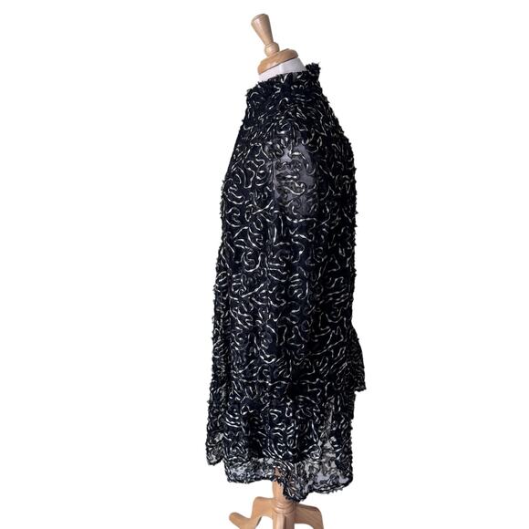 TUCKERNUCK Nightly Organza Palmerston Dress Black Gold Size Large - Picture 7 of 10